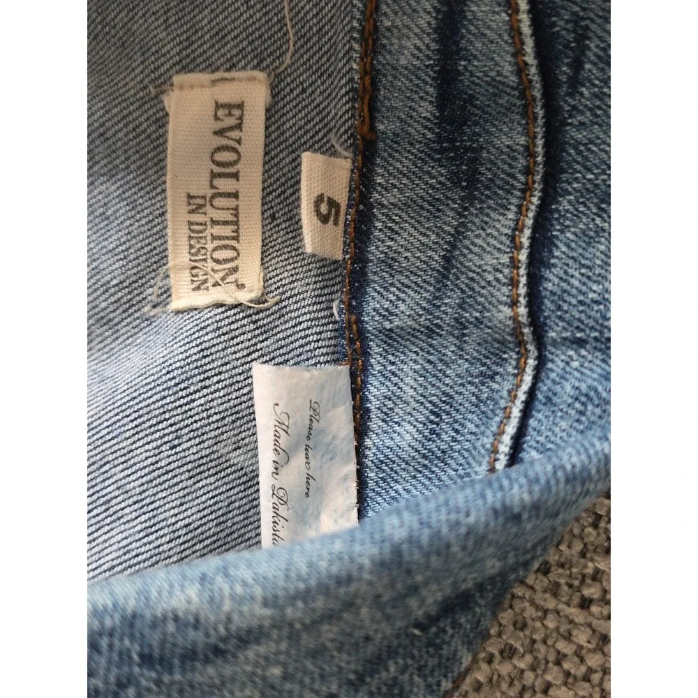 Evolution‎ in Design Youth Ripped Painted Denim Jacket Size 5